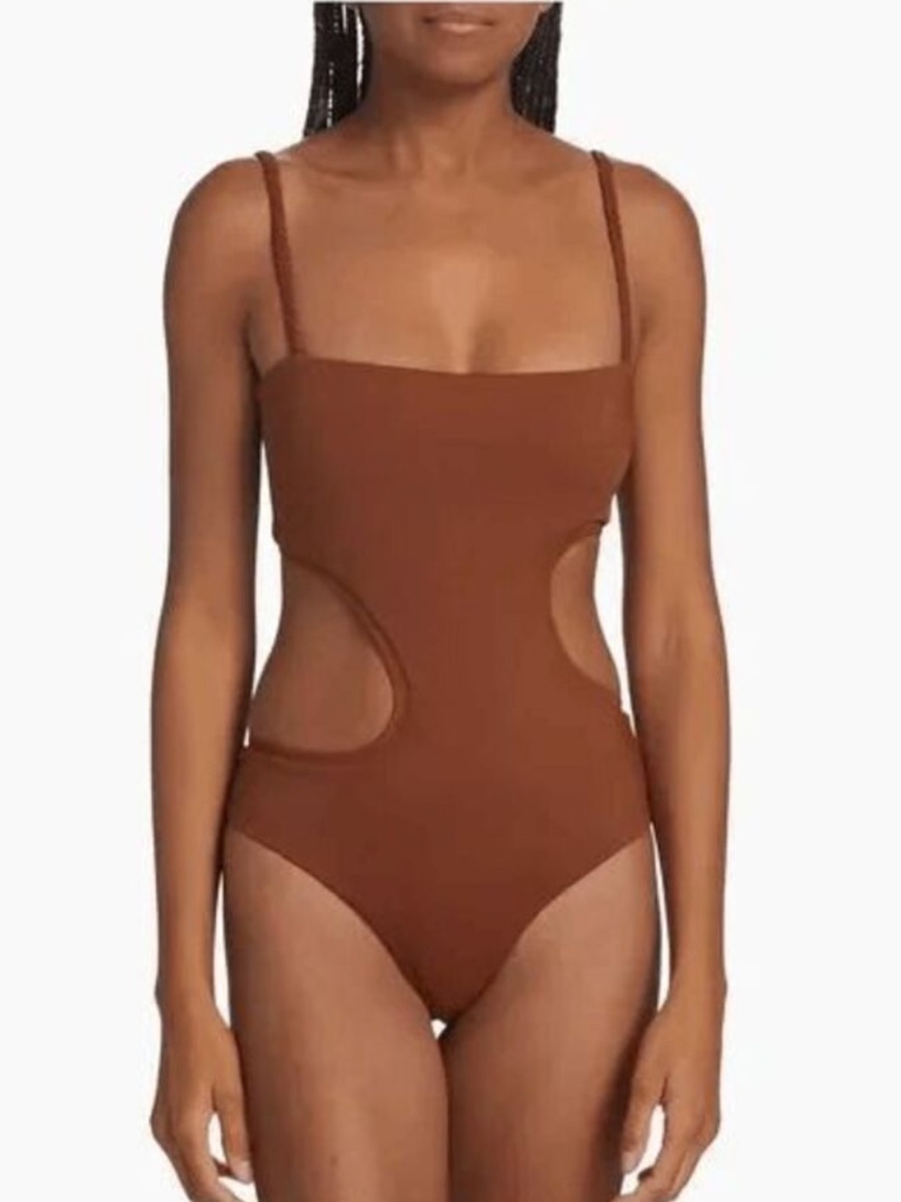 Johanna Ortiz Cutout One-Piece Swimsuit in dark orange. Worn once.
